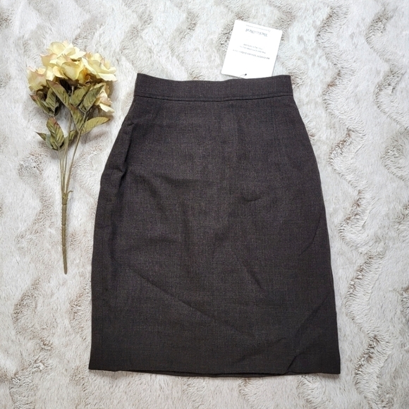Jil Sander Wool Blend Gray Pencil Straight Skirt Size 36 - Picture 1 of 9